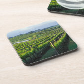 Grapevines in nette rijen in Napa van Californië Bier Onderzetter (Linkerzijde)