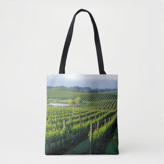Grapevines in nette rijen in Napa van Californië Tote Bag (Voorkant)