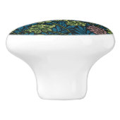  Grapevines with clusters of pink grapes  Keramische Knop (Zijkant)