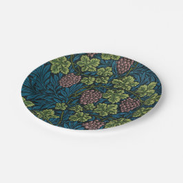  Grapevines with clusters of pink grapes  Papieren Bordje