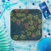  Grapevines with clusters of pink grapes  Papieren Bordje (Feest)