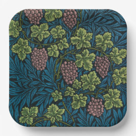  Grapevines with clusters of pink grapes  Papieren Bordje