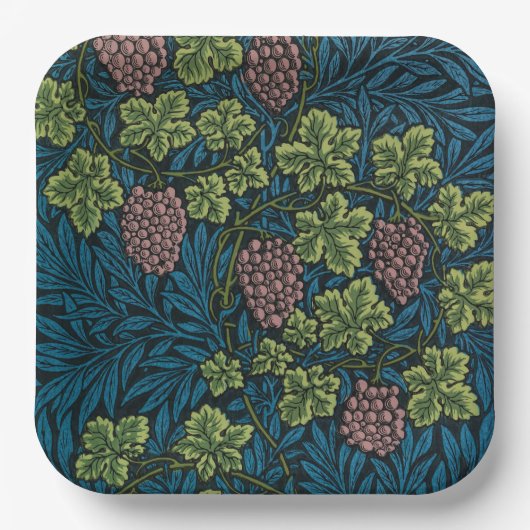  Grapevines with clusters of pink grapes  Papieren Bordje (Voorkant)