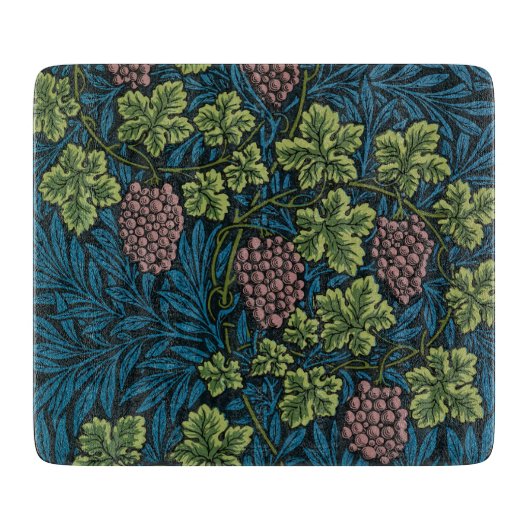  Grapevines with clusters of pink grapes  Snijplank (Voorkant)