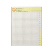 Graph Paper with Logo (Inch Squares) Custom Grid Notitieblok (Linkerzijde)