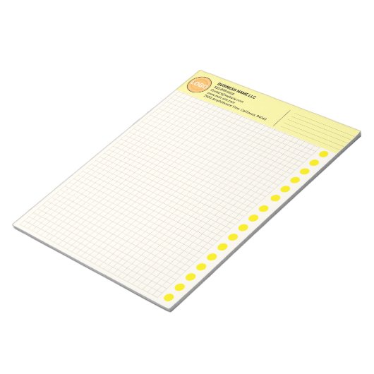 Graph Paper with Logo (Inch Squares) Custom Grid Notitieblok (Schuin)