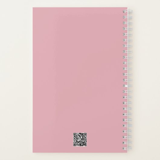 Graph Roze Notitieboek met Monogram (Achterkant)