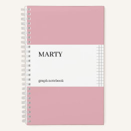 Graph Roze Notitieboek met Monogram
