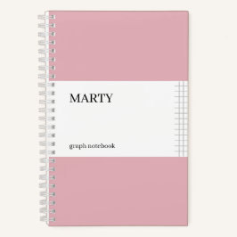 Graph Roze Notitieboek met Monogram