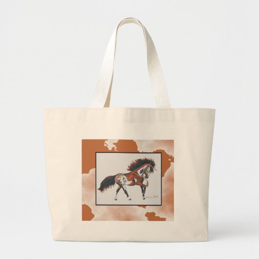 Graphic1war pony mousepad grote tote bag (Voorkant)