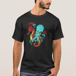 Graphic 365 Halloween Kostuum Octopus Zeepaardje T-shirt