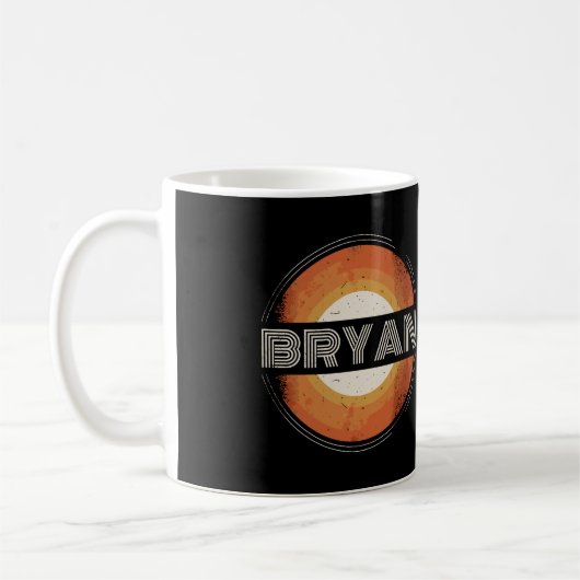 Graphic 365 Voornaam Bryan Retro gepersonaliseerd Koffiemok (Links)