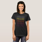 Graphic 365 Voornaam Frank Retro Pattern  T-shirt (Voorkant volledig)