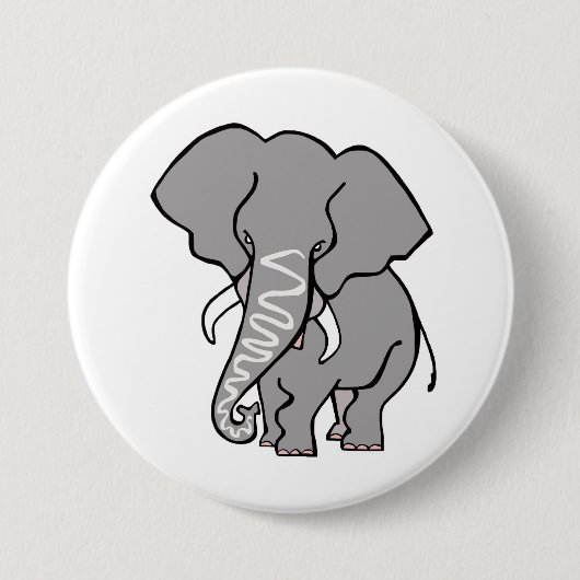 Graphic African ELEPHANT- Dierenvriend-Wildlife - Ronde Button 7,6 Cm (Voorkant)