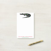 Graphic American CROCODILE - Reptiel - Wildlife - Post-it® Notes (Op bureau)