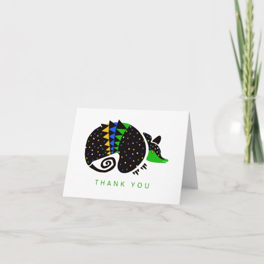 Graphic ARMADILLO - Gelukkige Verjaardag - Dieren Bedankkaart (Voorkant)