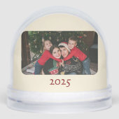 Graphic Art Deco Christmas Tree Photo Christmas  Sneeuwbol (Voorkant)