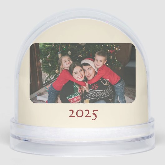 Graphic Art Deco Christmas Tree Photo Christmas  Sneeuwbol (Voorkant)