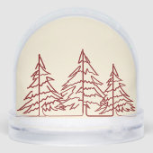 Graphic Art Deco Christmas Tree Photo Christmas  Sneeuwbol (Achterkant)