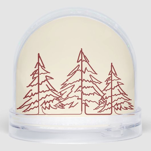 Graphic Art Deco Christmas Tree Photo Christmas  Sneeuwbol (Achterkant)