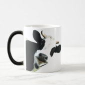Graphic Art Fun Black & White Holstein Curieuze Ko Magische Mok (Links)