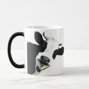 Graphic Art Fun Black & White Holstein Curieuze Ko Magische Mok