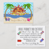 Graphic Art Sun en Ocean Beach Visitekaartje (Voorkant / Achterkant)