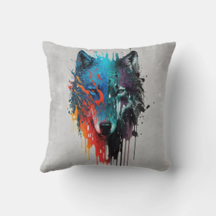 Graphic Art Wolf Wolves Dierlijke Natuur Wildlife Kussen
