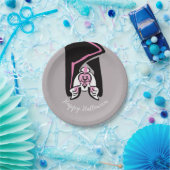 Graphic Black BAT -Happy Halloween - Feest Papieren Bordje (Feest)