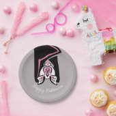 Graphic Black BAT -Happy Halloween - Feest Papieren Bordje (Feest)