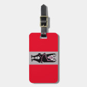 Graphic Black BAT - Wildlife - Natuur - Rood Bagagelabel (Voorkant verticaal)