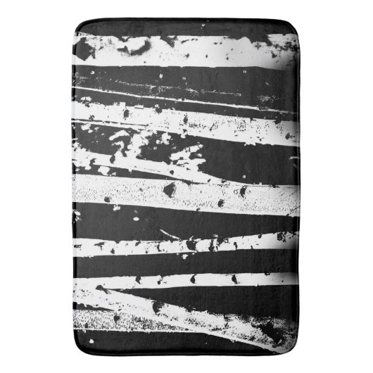 Graphic Black en White Birch Tree Forest Badmat (Voorkant Verticaal)