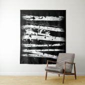 Graphic Black en White Birch Tree Forest Rustic Wandkleed (In situ)