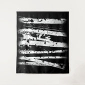 Graphic Black en White Birch Tree Forest Rustic Wandkleed (Voorkant)