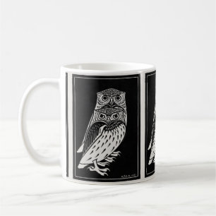 Graphic Black en White Owl door Julie De Graag Koffiemok