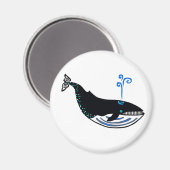 Graphic - Blauwe VINVIS - Bedreigd dierlijk-oceaan Magneet (Voorkant / Achterkant)