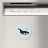 Graphic - Blauwe WALVIS - Wilde dieren - Oceaanspr Magneet (Insitu (Vaatwasser))
