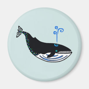 Graphic - Blauwe WALVIS - Wilde dieren - Oceaanspr Magneet