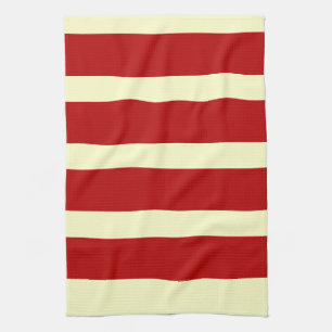 GRAPHIC BOLD RED STRIPE HOLIDAY CHRISTMAS TOWELS THEEDOEK