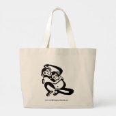 Graphic BONOBO - Chimpansee - Primaat - Grote Tote Bag (Achterkant)