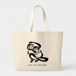 Graphic BONOBO - Chimpansee - Primaat - Grote Tote Bag