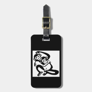 Graphic BONOBO - Chimpansee - Wildlife - Primaat Bagagelabel