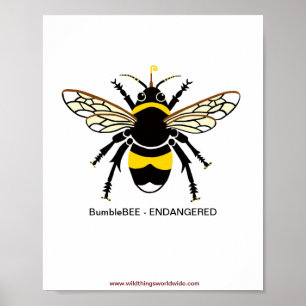 Graphic BUMBLE BEE - Bedreigd - Natuur - Wildlife Poster