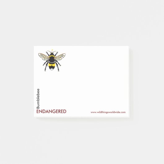 Graphic BUMBLE BEE - Bedreigde insecten - Opmerkin Post-it® Notes (Voorkant)