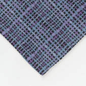 Graphic Burlap geweven snaren blauw Fleece Deken (Hoek)
