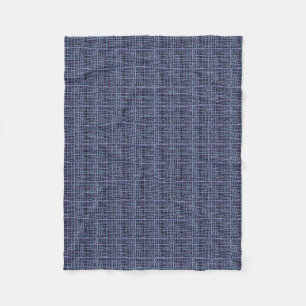 Graphic Burlap geweven snaren blauw Fleece Deken
