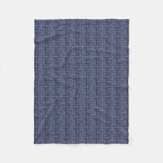 Graphic Burlap geweven snaren blauw Fleece Deken (Voorkant)