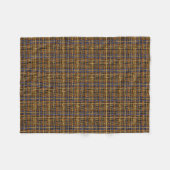 Graphic Burlap Woven Strings Blue Fleece Deken (Voorkant (Horizontaal))
