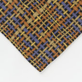 Graphic Burlap Woven Strings Blue Fleece Deken (Hoek)