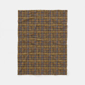Graphic Burlap Woven Strings Blue Fleece Deken (Voorkant)